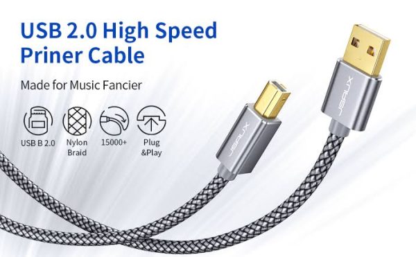 JsAux 05m USB 2.0 High Speed Printer Cable Scanner Cable A Male to B Male for All Types of USB Printers - Image 4