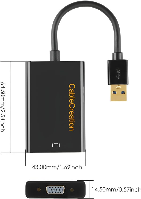 CableCreation USB 3.0 to VGA Adapter (DisplayLink Chipset), VGA to USB External Video Card Support 1080P Compatible with Windows 10/8.1/8/7, macOS, Mac OS X - Image 5